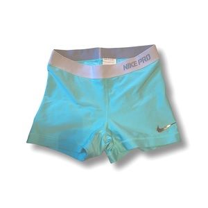 Special Edition Nike Pro shorts in Tiffany blue. New w/o tags size M fits like S